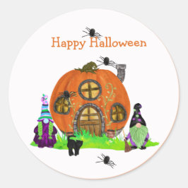 Kids Whimsical Gnomes Halloween Sticker Runt Klistermärke