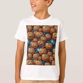 Kids Whimsical Pumpkin Halloween T-Shirt