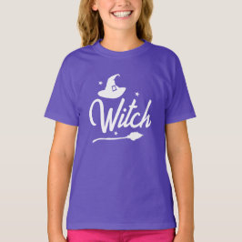 Kids Wicked Witch Halloween T-Shirt, Hat Broom T Shirt