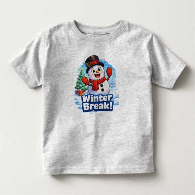 Kids Winter Holiday Gift T Shirt (Framsida)