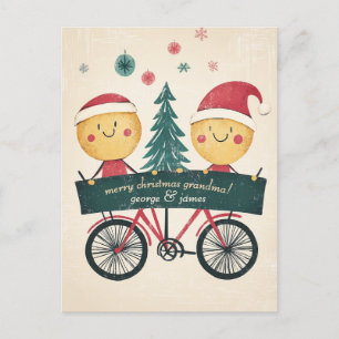 Kids Wishing God jul Helg Vykort