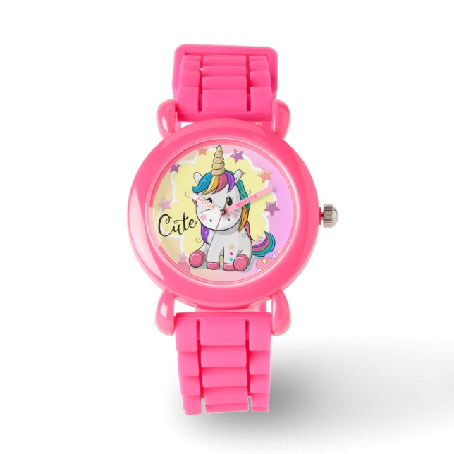 kids wristwatch unicorn design armbandsur (Framsida)