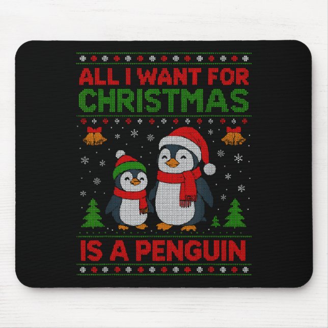 Kids Xmas Tee, All I Want For Christmas Is A Pengu Musmatta (Framsidan)