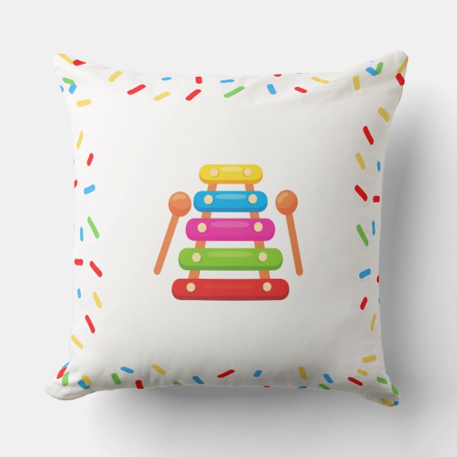 Kids Xylophone ThMB Square Cushion Kudde (Framsida)