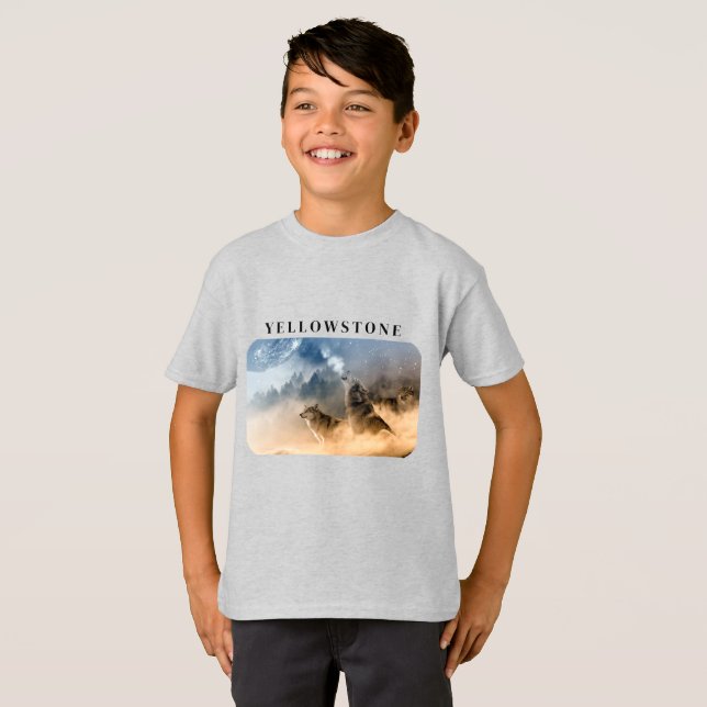 Kids Yellowstone T-Shirt (Hel framsida)