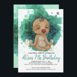 Kids Yoga Födelsedagsfest inbjudan<br><div class="desc">Barns födelsedagsfester går allt längre över behållan. Men lägg till yoga - och detta är en trend som vi kan komma efter. Gör deras speciella dag till ett unikt, hälsosamt, minnesvärt och roligt-fyllt yoga firande. Modern inbjudan med adderande smak och häpnadsväckande vattenfärg teal lotus blommandala. Lägg till anpassningsbarnas ordalydelse i...</div>