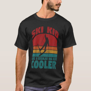Kids Young Skier Sports Downhill Skiing Youth Kid T Shirt