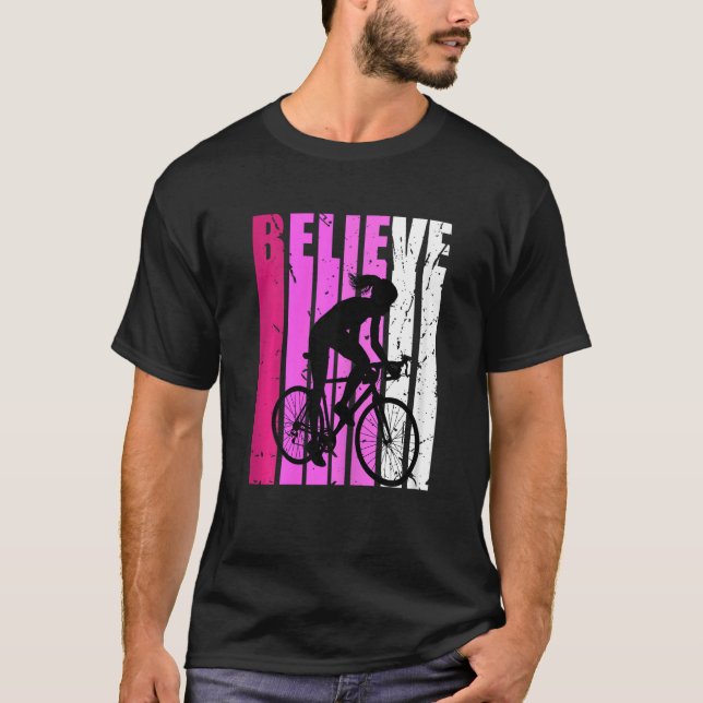 Kids Youth Cycling Life Pink Inspiring Loves Bikes T Shirt (Framsida)