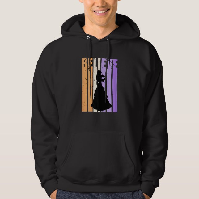Kids Youth Retro Violin Believe Practice Plays The Hoodie (Framsida)