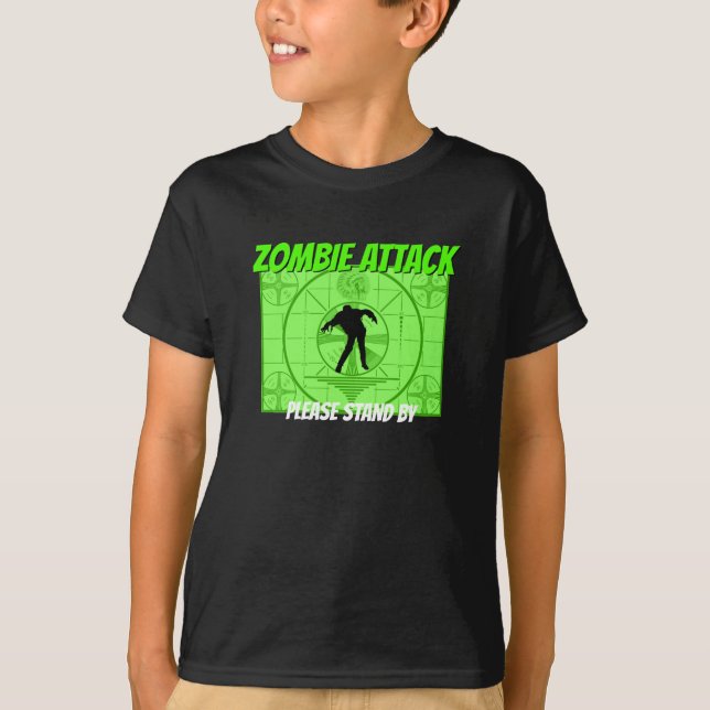 Kids Zombie Attack T-Shirt (Framsida)