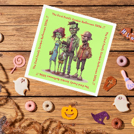 Kids Zombie Family Halloween fest Pappersservett