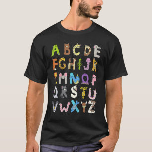 Kids Zoo Animal Alphabet ABCs Learning for Boys Gi T Shirt