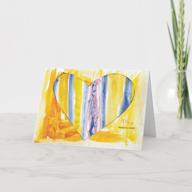 KidsArt för CHOC - Big Heart Card Kort (Framsida)