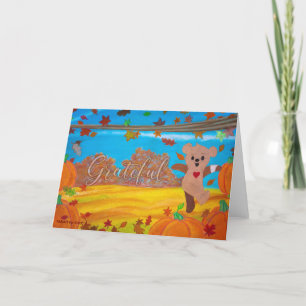 KidsArt för CHOC - Chocos Fall-Roligt Tack Kort