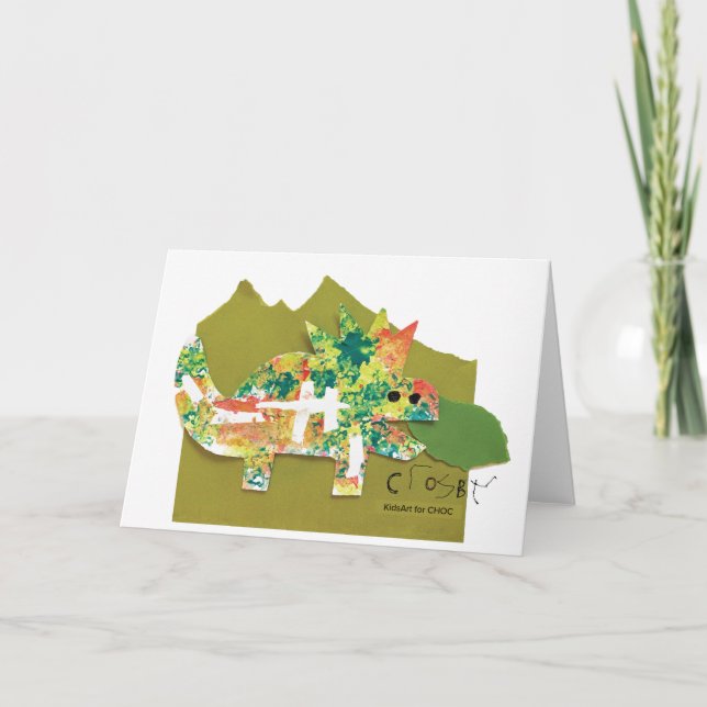 KidsArt för CHOC - Dino-roarkort Kort (Framsida)