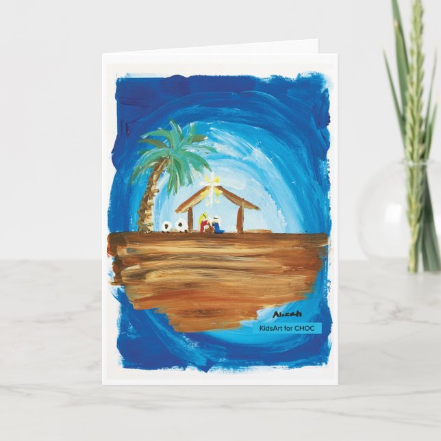 KidsArt för CHOC - Fred på jorden Tack Kort (Framsida)