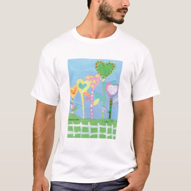 KidsArt för CHOC - Hearter med biljettstängsel T Shirt (Framsida)
