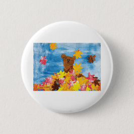 KidsArt för CHOC - Höst löv björn Knapp