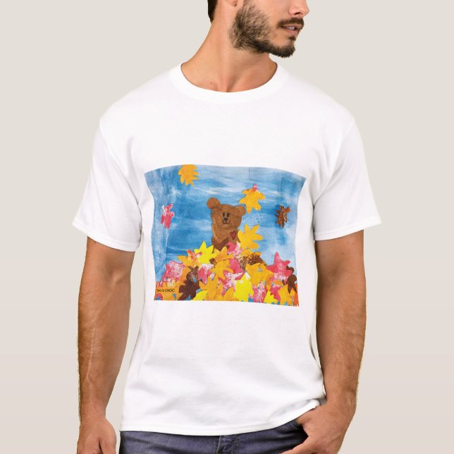 KidsArt för CHOC - Höst löv björn T Shirt (Framsida)