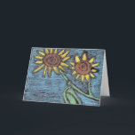 KidsArt for CHOC - Sunflowers Forever Tack Kort<br><div class="desc">This incredible young man,  A.J.,  has courageously battled brain cancer and has defied the odds despite two relapses and multiple complications. 
One of the ways A.J gets through his difficult days is creating art through his love of drawing.</div>