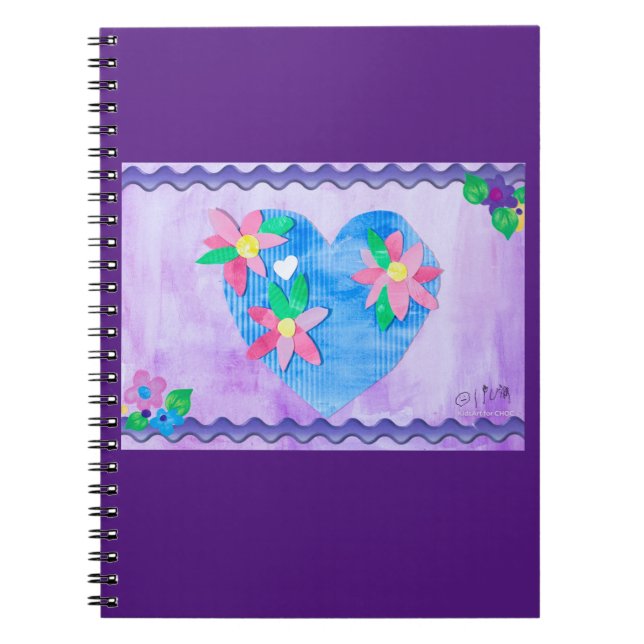 Kidsart för CHOC - Vårtid Heart Anteckningsbok (Framsidan)