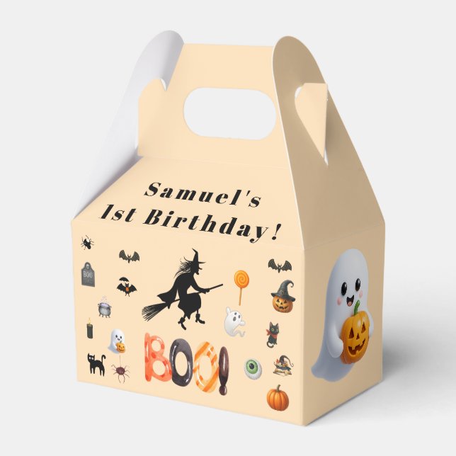 Kids'Halloween Birthday Presentaskar (Framsidan Sidan)