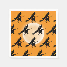 Kids'Halloween Birthday Witch Pappersservett