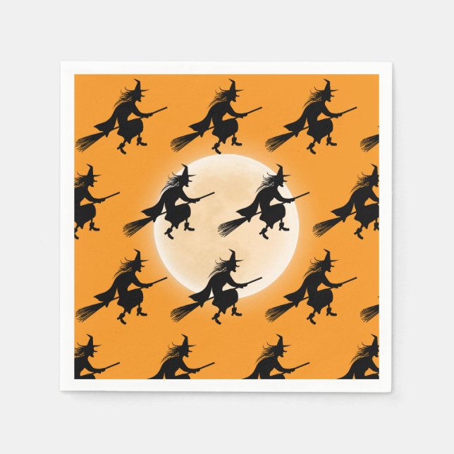 Kids'Halloween Birthday Witch Pappersservett (Framsidan)