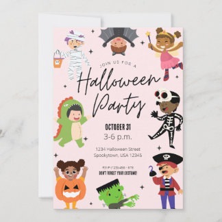 Kids'Halloween Costume Party bjudan Inbjudningar