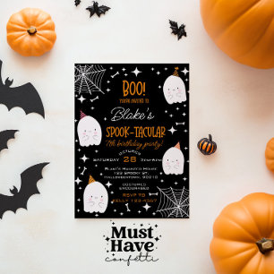 Kids'Halloween Födelsedagsfest Cute Spöken Julkort