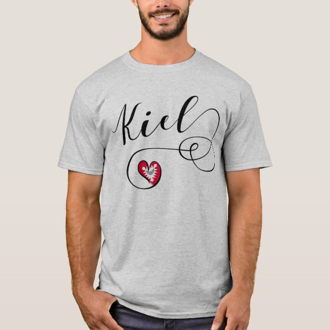 Kiel Heart, Tyskland, Schleswig-Holstein Tee Shirt (Framsida)