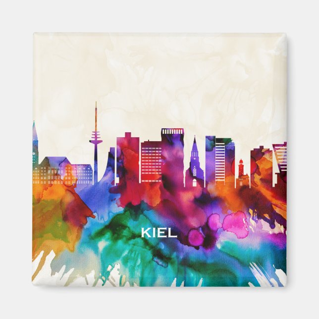 Kiel Skyline Magnet (Framsidan)