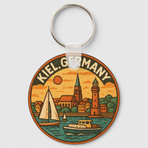 Kiel Tyskland Kustkonst Nyckelring