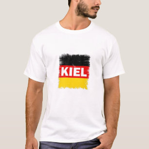 Kiel - Tyskland med tysk Flagga T Shirt