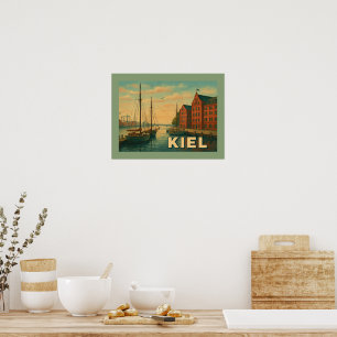 Kiel Tyskland Stad Konst Poster