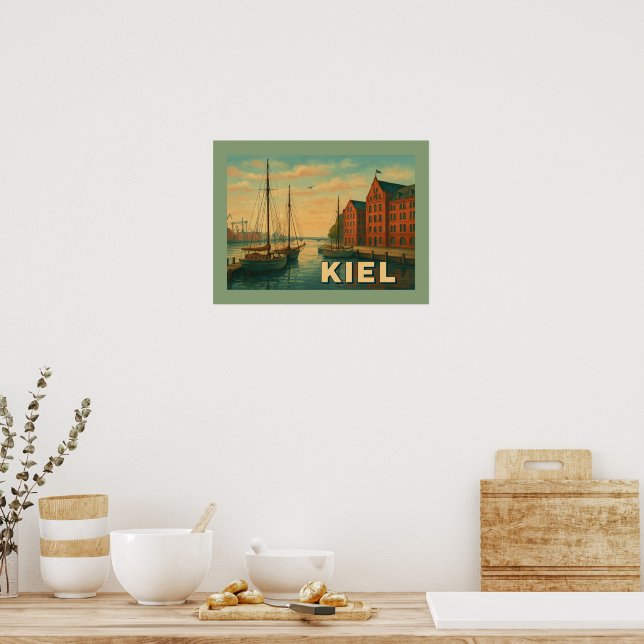 Kiel Tyskland Stad Konst Poster (Kök)