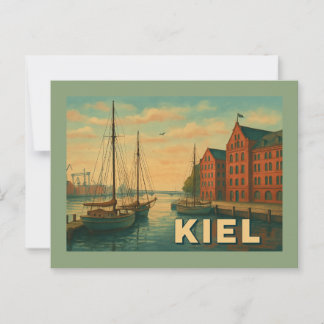 Kiel Tyskland Stad Konst Vykort