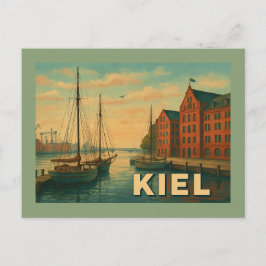 Kiel Tyskland Stad Konst Vykort