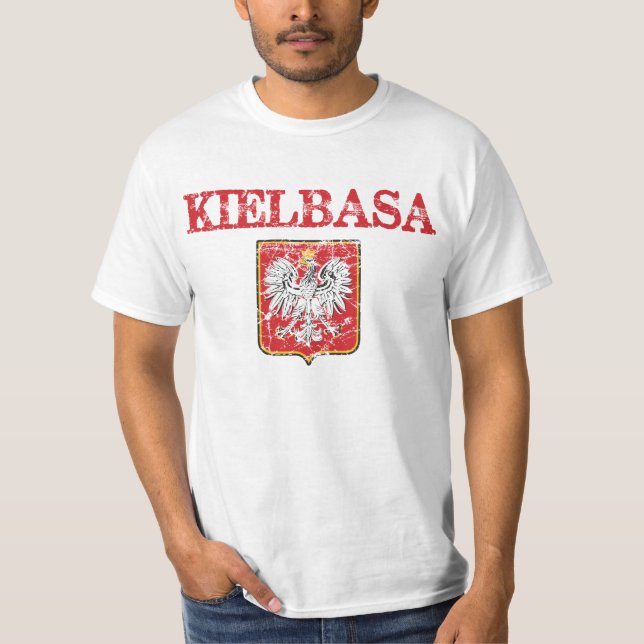 Kielbasa efternamn t-shirt (Framsida)