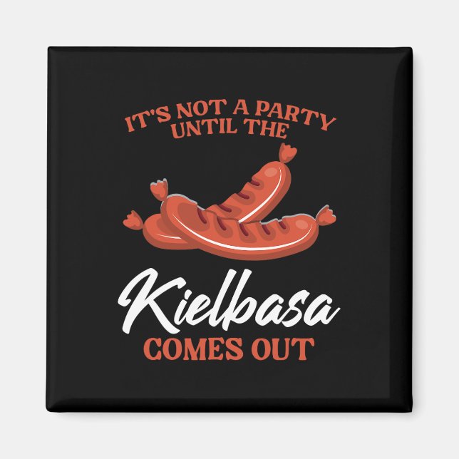 Kielbasa Polen Kött Sause Food Älskare polska Mana Magnet (Framsidan)