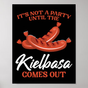 Kielbasa Polen Kött Sause Food Älskare polska Mana Poster