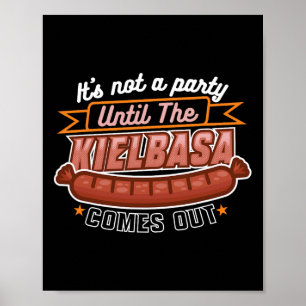 Kielbasa Polen Kött Sause Food Älskare polska Mana Poster