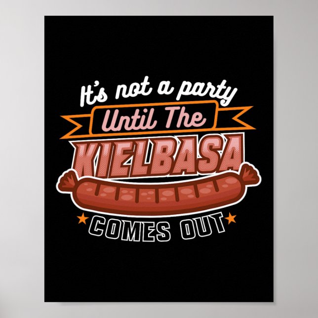 Kielbasa Polen Kött Sause Food Älskare polska Mana Poster (Framsidan)