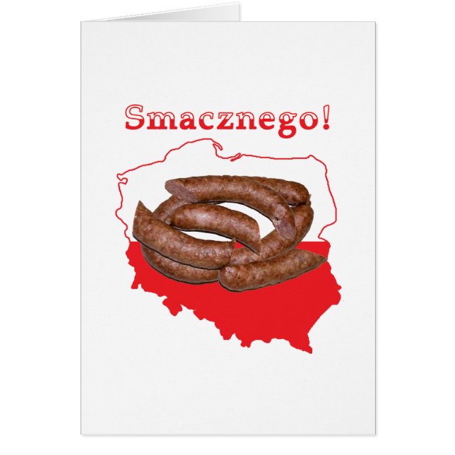 Kielbasa Smacznego polsk karta Hälsningskort (Framsidan)