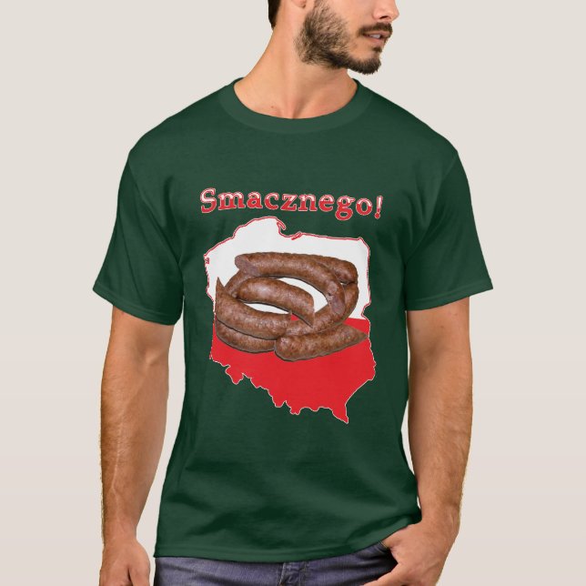 Kielbasa Smacznego polska Karta Tee Shirt (Framsida)