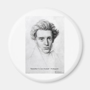 Kierkegaard "Älska Dig Själv" Kärlekscitat Gåvor E Magnet