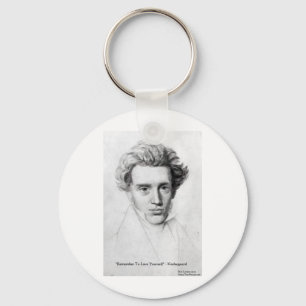 Kierkegaard "Älska Dig Själv" Kärlekskvot Gåvor Et Nyckelring