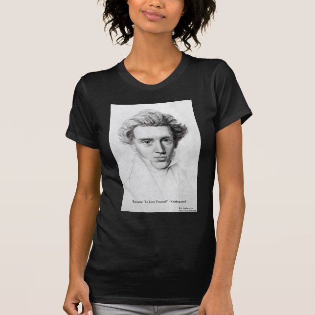 Kierkegaard "Älska dig själv" Kärlekskvot Gåvor Et Tee (Framsida)