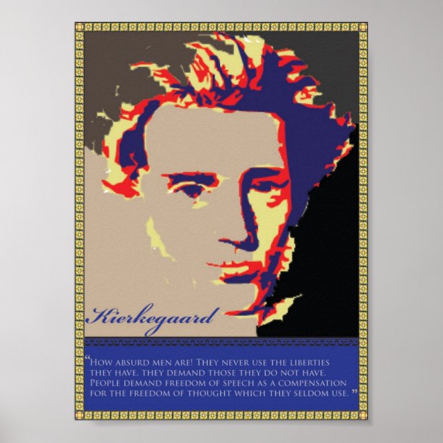 Kierkegaard Faded Poster (Framsidan)