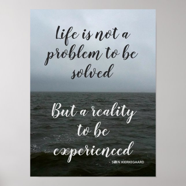 Kierkegaard Life Quote Poster (Framsidan)